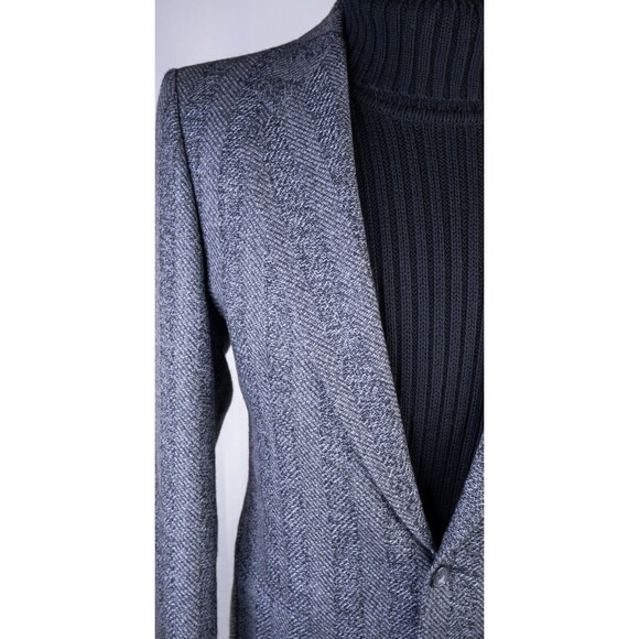 Yves Saint Laurent YSL Mens Size 40R Sport Coat Blazer Vintage Textured Blue EUC - Picture 5 of 14